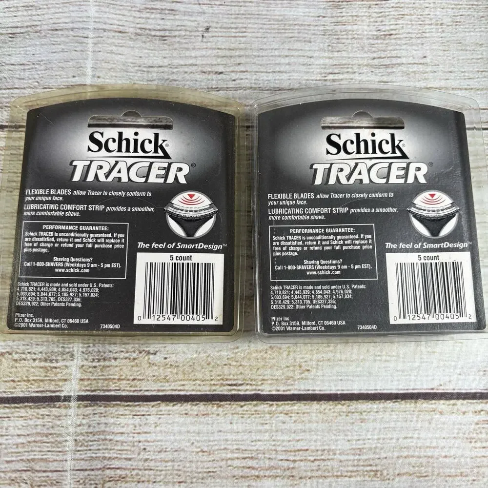 Schick Tracer 2/ 5 Refill Shaver Razor Blades Cartridges Replacement Pack Lot
